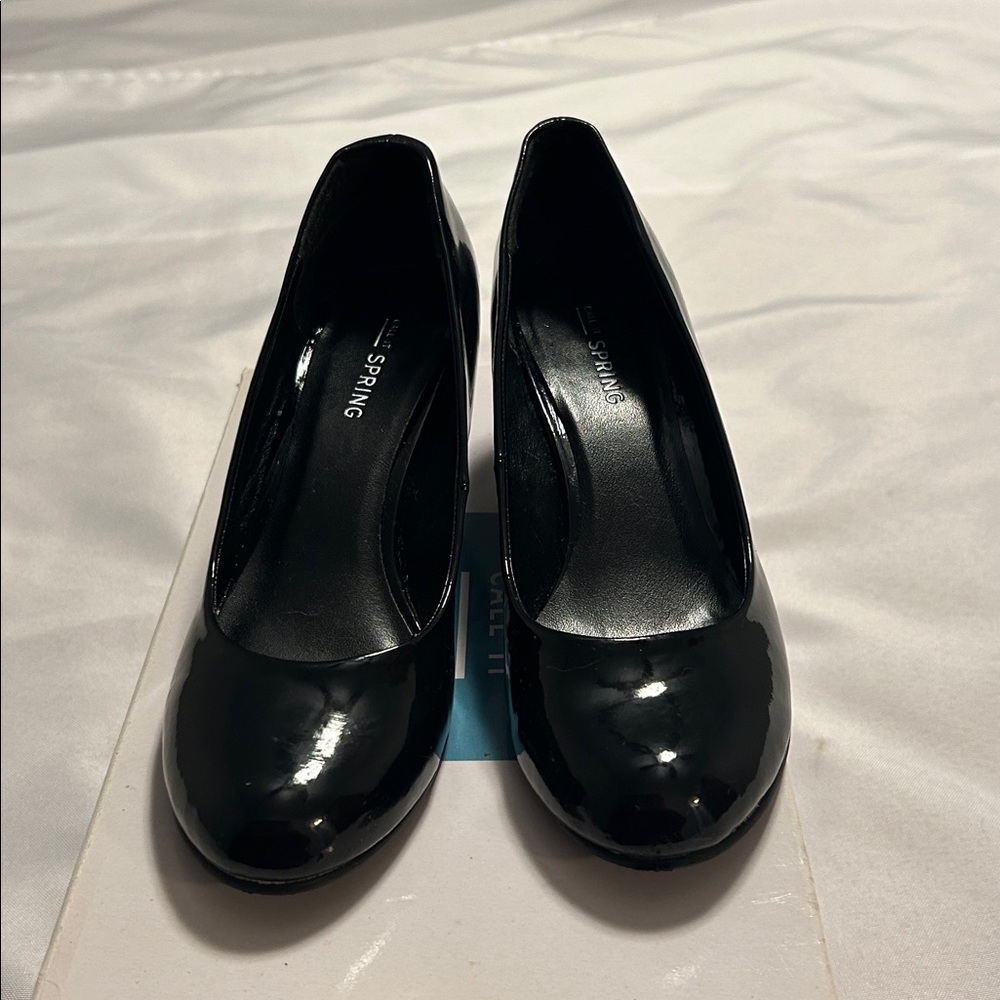 Call it spring patent black wedge heels - Picture 9 of 12